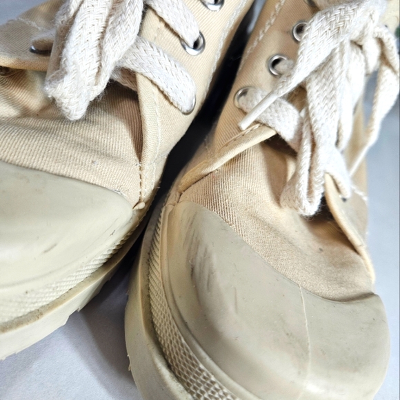 Chic & Cozy Cream Canvas Sneakers,  NoBox, Made in Spain, Size 38 - Picture 3 of 9